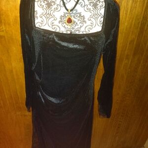 Elegant Black Velvet Dress